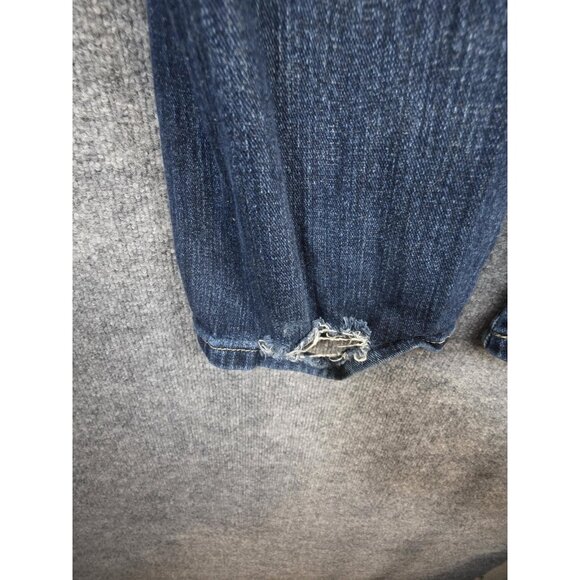 Ariat M7 Legacy Jeans Mens 36x30 Blue Slim Fit Straight Leg Distressed Denim - Picture 5 of 11